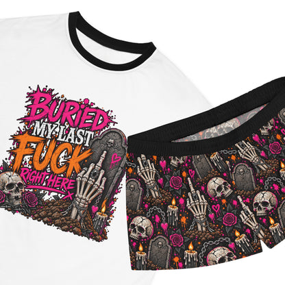 I Buried My Last Fuck Right Here Pajama Set | Dirt & Defiance Gothic Sleepwear by Subbin4Sanity
