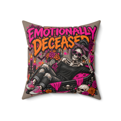 Emotionally Deceased + Deadly Blooms Double-Sided Pillowcase & Insert | Gothic Halloween Decor by Subbin4Sanity