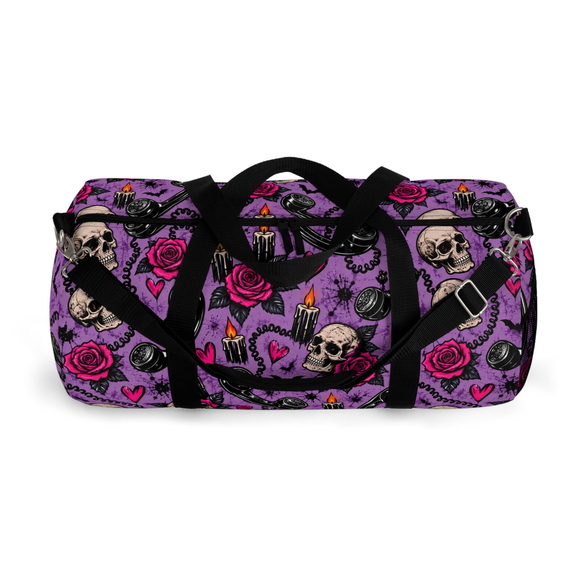 Karma’s Calling Duffel Bag | Skull & Rose Halloween Travel Bag by Subbin4Sanity