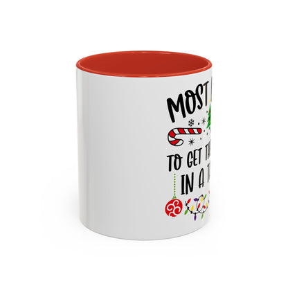 Christmas Coffee Mug, 11oz, "Most likely to get their tinsel in tangle"