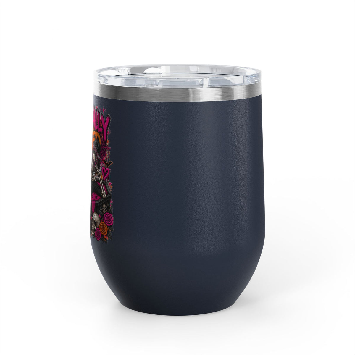 Emotionally Deceased 12oz Wine Tumbler | Dark Humor Gothic Stainless Steel Cup by Subbin4Sanity