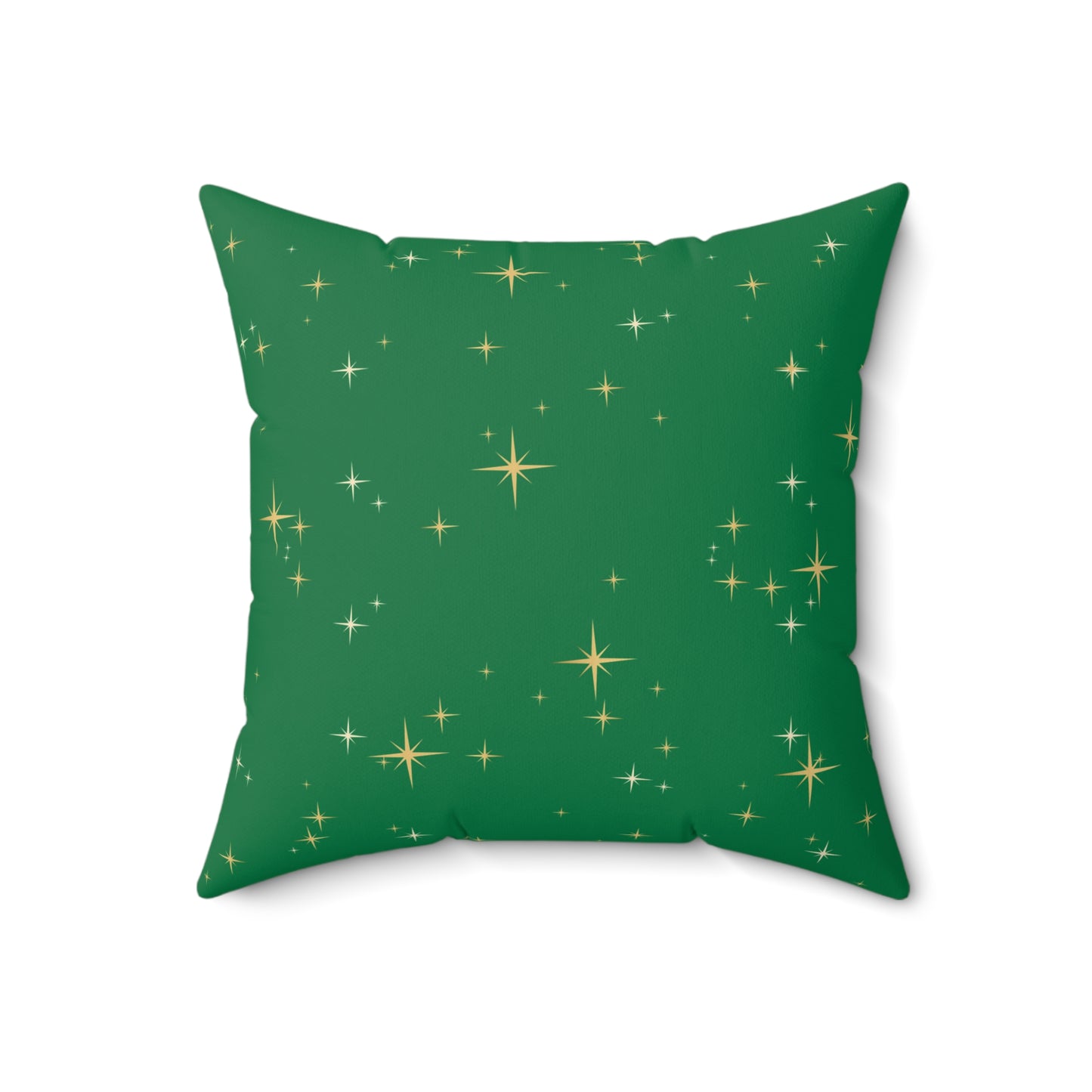 Christmas green Pillowcase & Pillow Insert with star pattern "merry christmas yall"