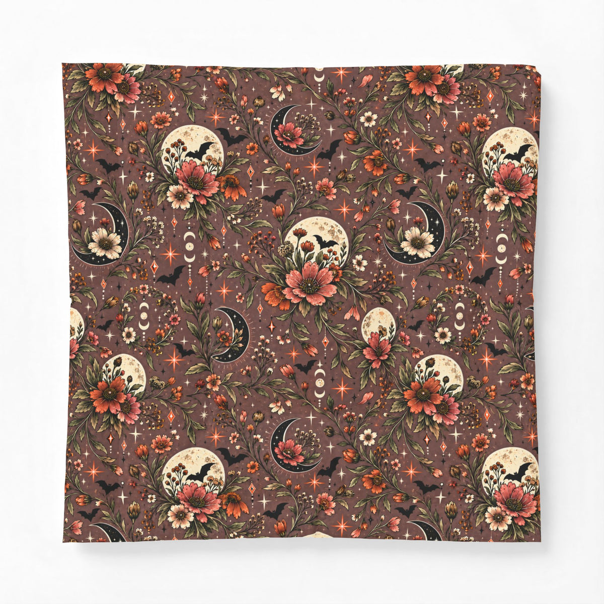 Midnight Wildflowers Comforter | Boho Celestial Floral Halloween Bedding by Subbin4Sanity