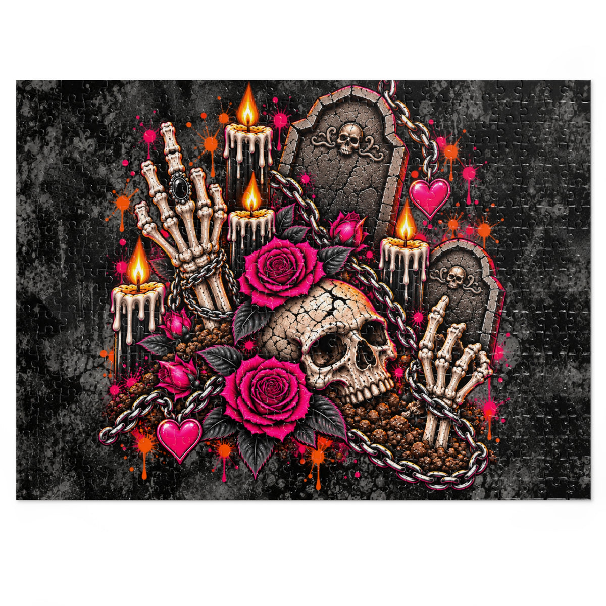 Dirt & Defiance Halloween Jigsaw Puzzle | Gothic Coffin Statement Puzzle by Subbin4Sanity