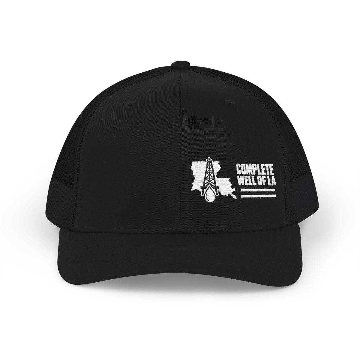 Complete Well of LA Custom Snapback Trucker Hat | White/Black Side Logo Embroidery by Subbin4Sanity