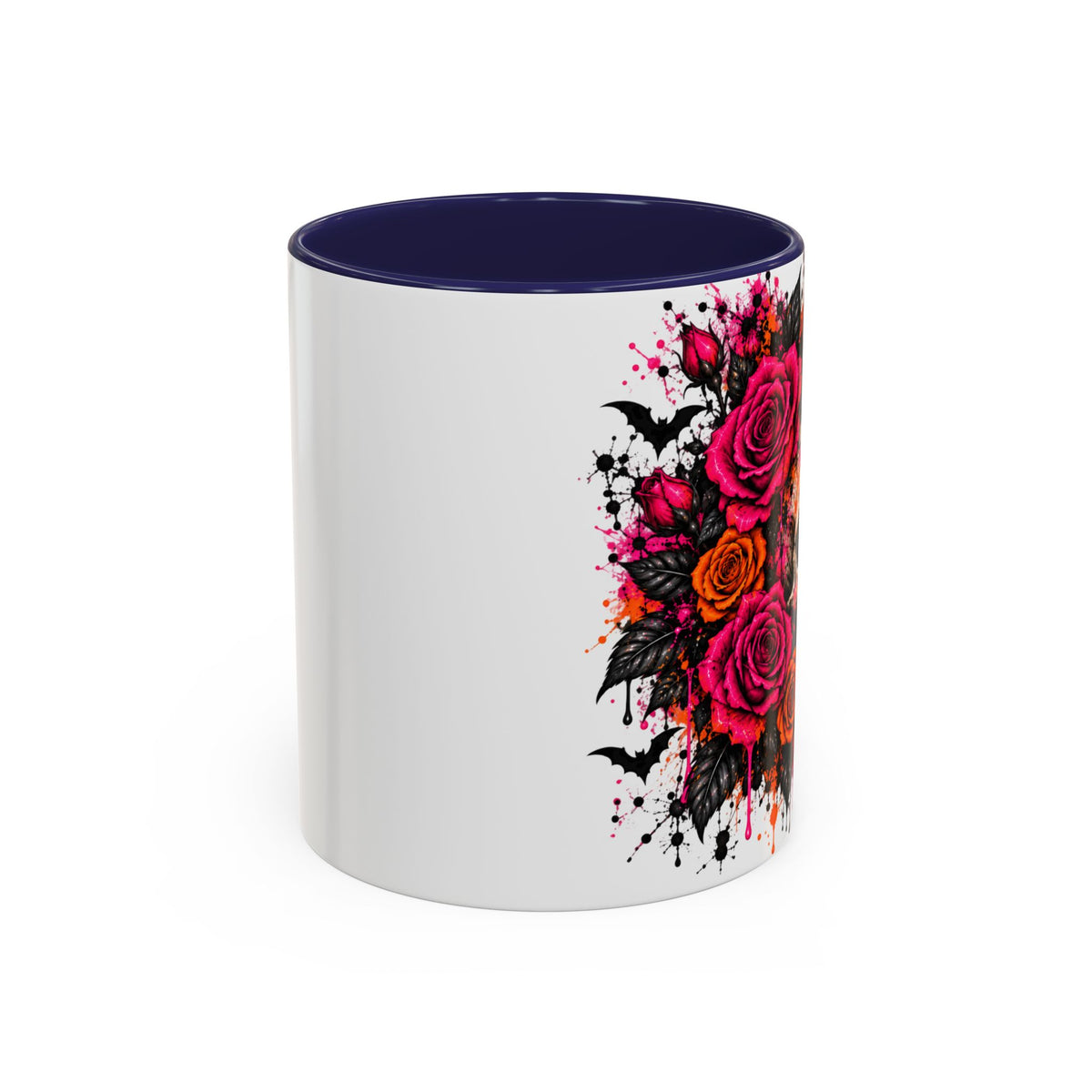 Deadly Blooms Coffee Mug | Gothic Floral Skull Ceramic Mug by Subbin4Sanity