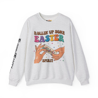 "Rollin Up Some Easter Spirit" Holiday Sweatshirt — Cozy Easter Crewneck
