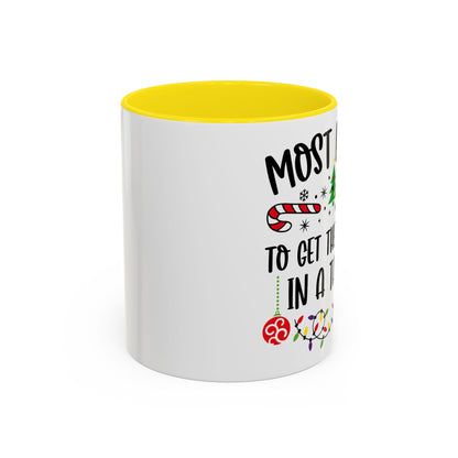 Christmas Coffee Mug, 11oz, "Most likely to get their tinsel in tangle"