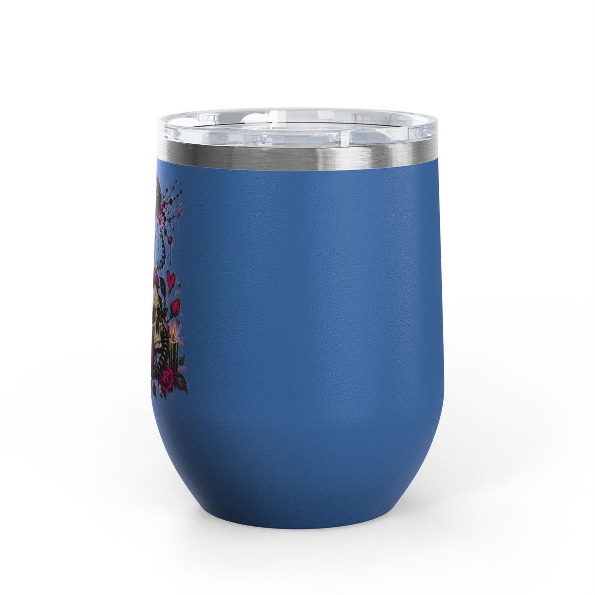 Karma’s Calling 12oz Wine Tumbler | Gothic Skull & Telephone Stainless Steel Cup by Subbin4Sanity