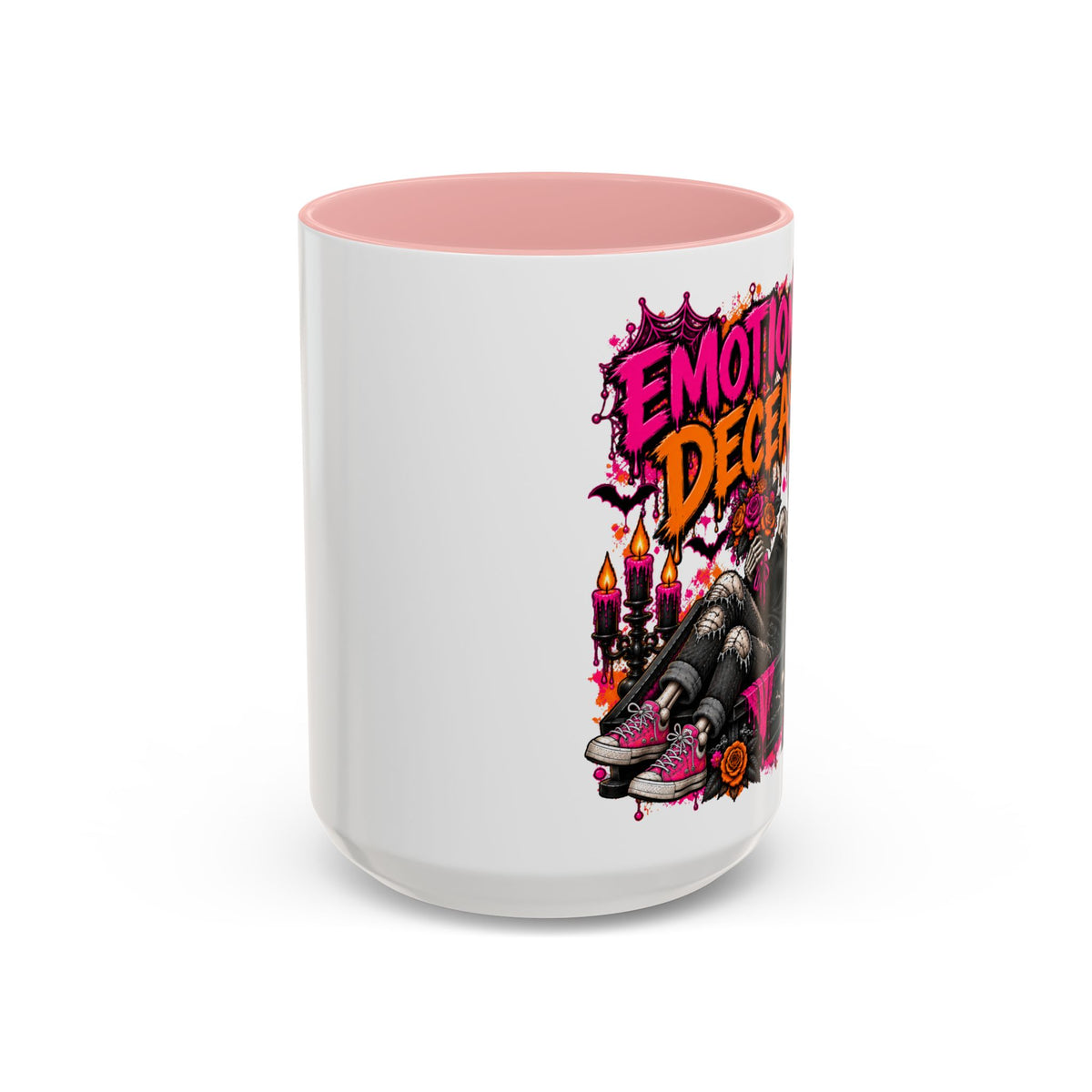 Emotionally Deceased Coffee Mug | Sarcastic Gothic Ceramic Mug by Subbin4Sanity