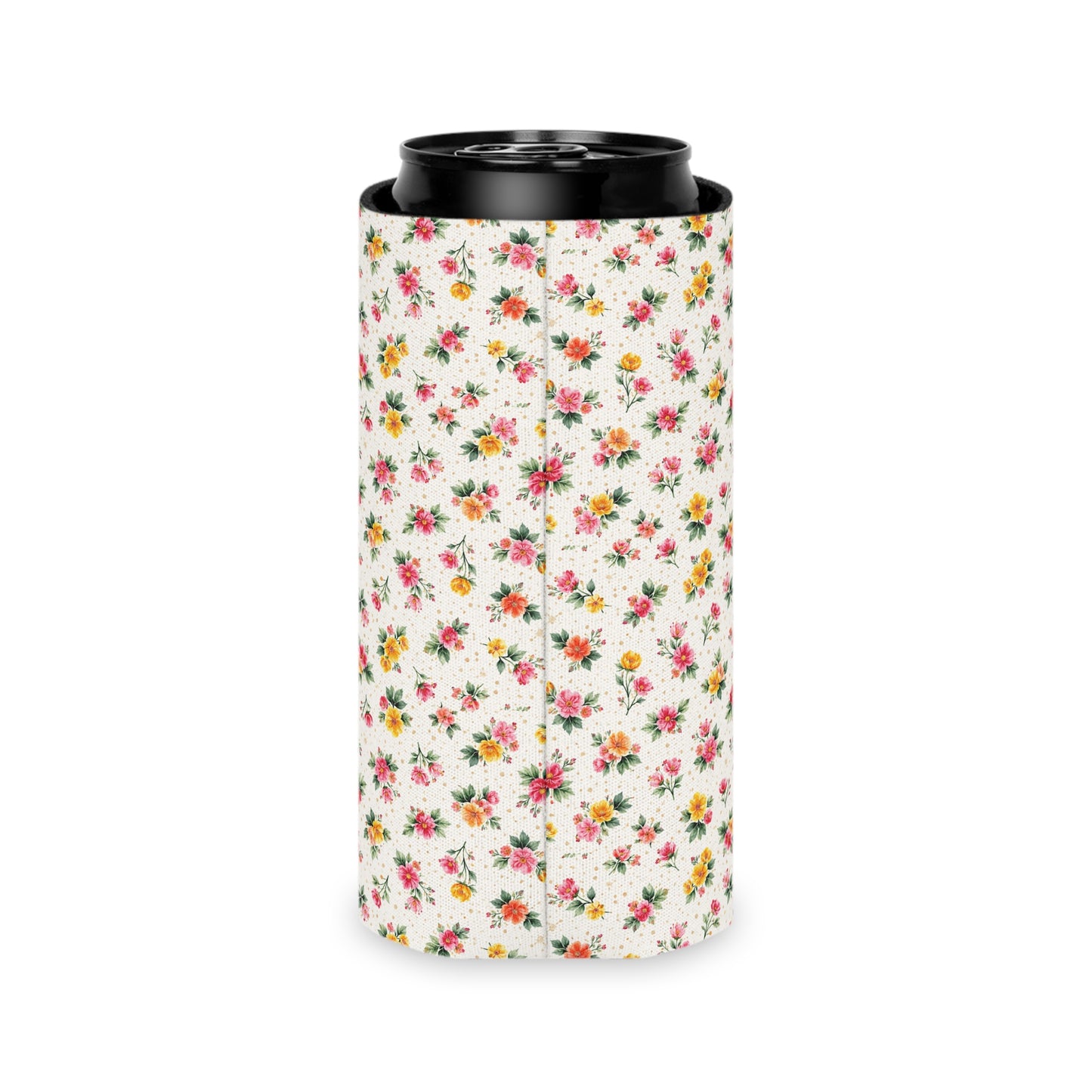 Wildflower Sprinkle Pattern – Splatter Bloom Collection — Lightweight Foam Grip Lined Koozie
