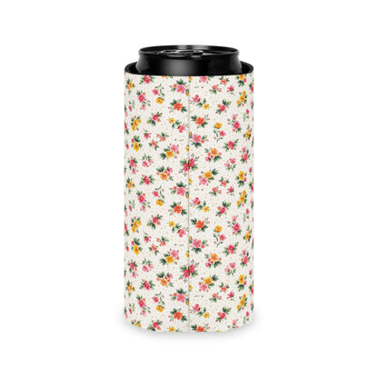 Wildflower Sprinkle Pattern – Splatter Bloom Collection — Lightweight Foam Grip Lined Koozie