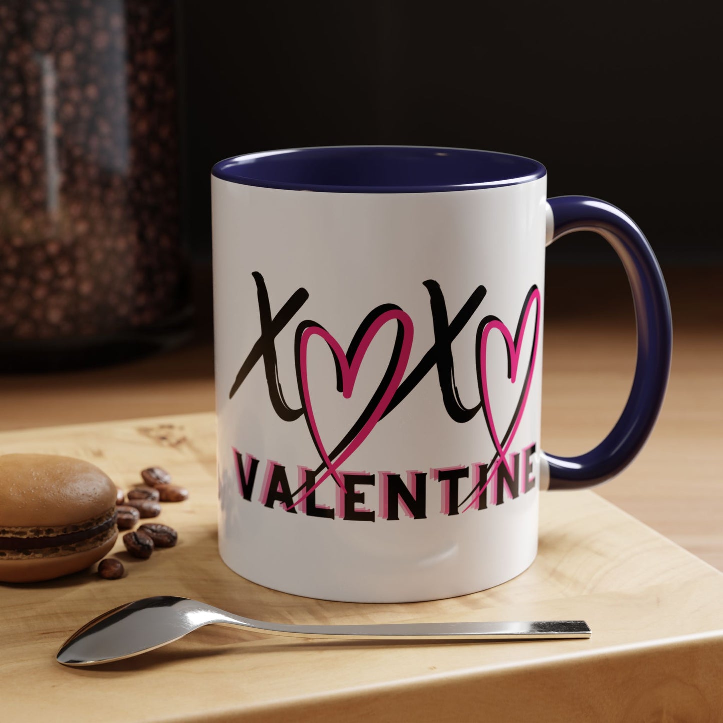 XOXO Valentine Accent Coffee Mug — 11oz & 15oz