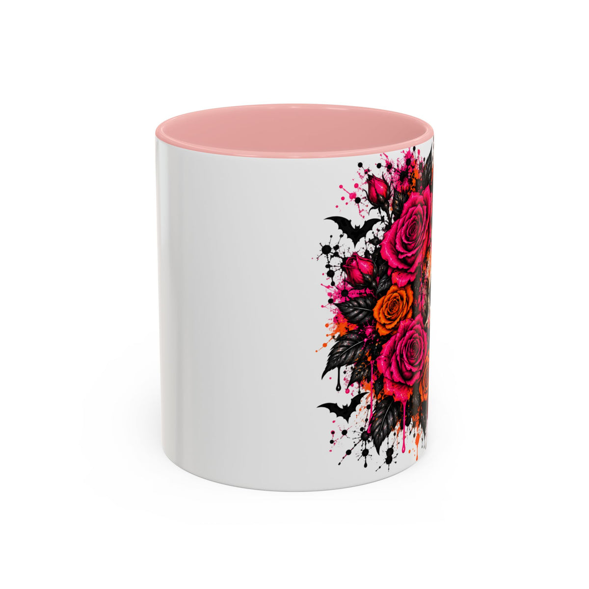 Deadly Blooms Coffee Mug | Gothic Floral Skull Ceramic Mug by Subbin4Sanity