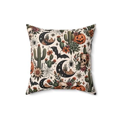 Born to Bloom Beneath Desert Moonlight – Double-Sided Boho Halloween Pillowcase & Insert