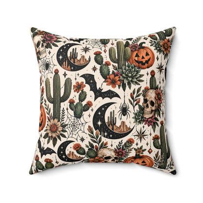 Born to Bloom Beneath Desert Moonlight – Double-Sided Boho Halloween Pillowcase & Insert