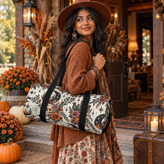 Desert Moonlight Duffel Bag | Boho Halloween Travel Bag by Subbin4Sanity