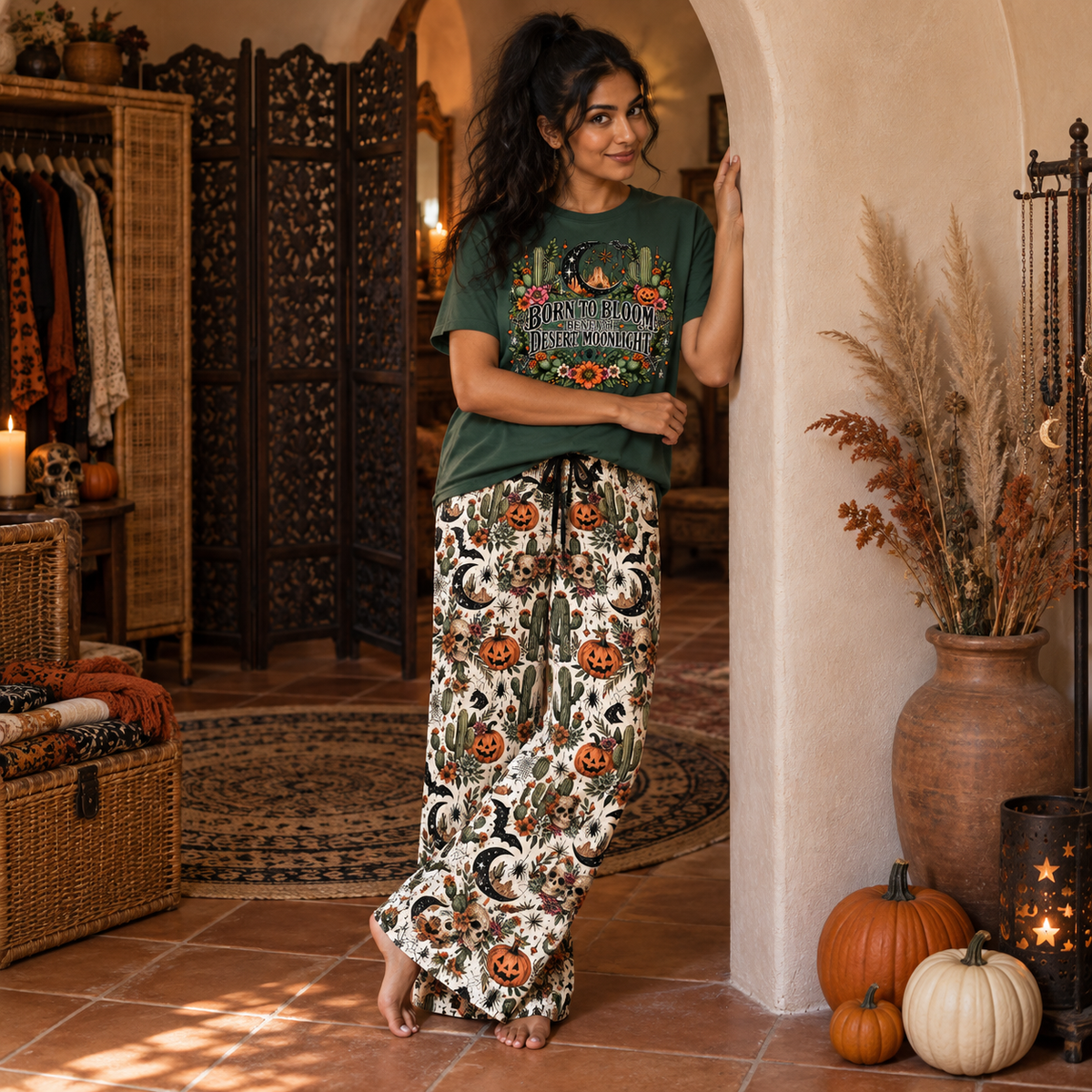 Desert Moonlight Pajama Pants | Boho Halloween Sleepwear by Subbin4Sanity