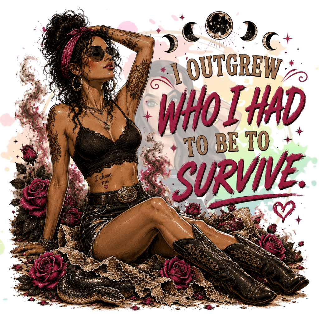 I Outgrew Who I Had To Be To Survive Original PNG Design By Subbin4Sanity