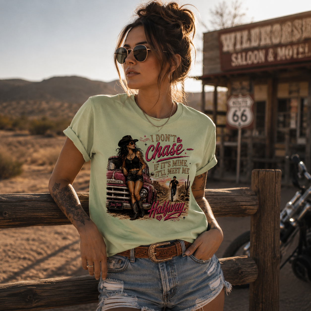 "I Don't Chase, If It's Mine, It'll Meet Me Halfway" Unisex Softstyle T-Shirt