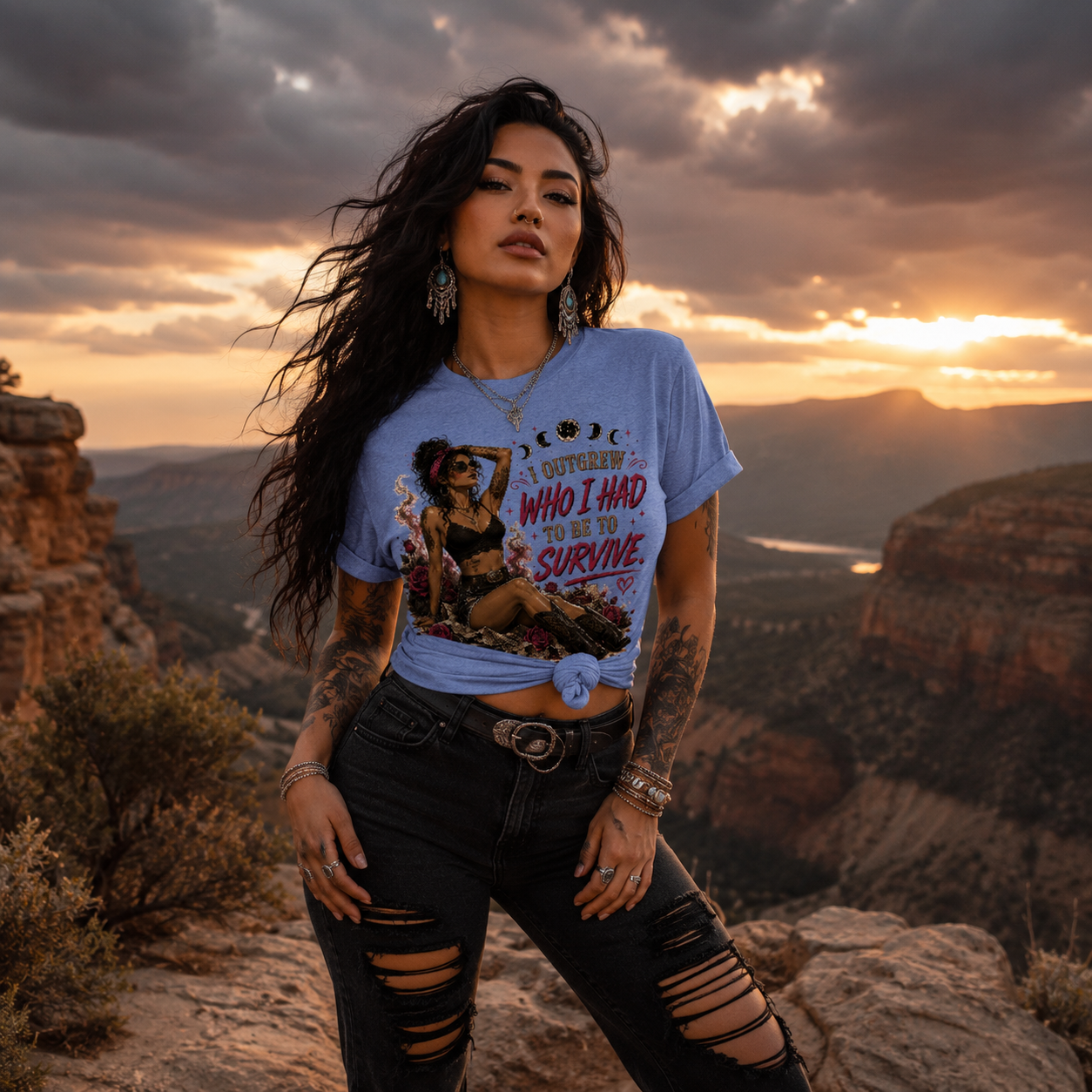 "I Outgrew Who I Had To Be To Survive" Unisex Softsyle T-Shirt