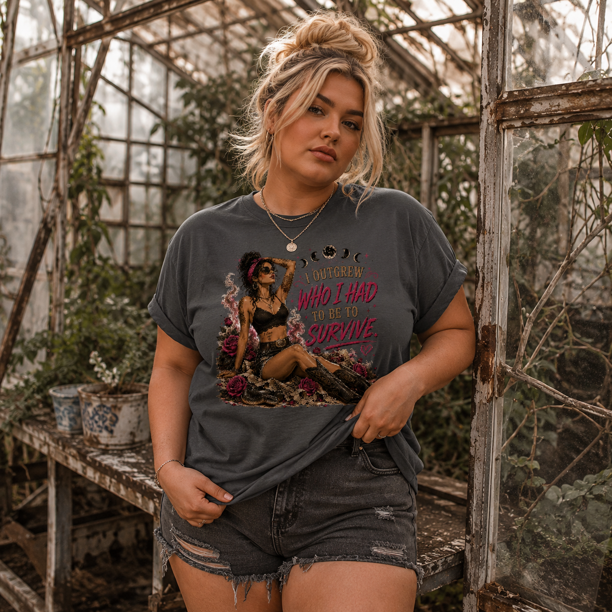 "I Outgrew Who I Had To Be To Survive" Unisex Softsyle T-Shirt
