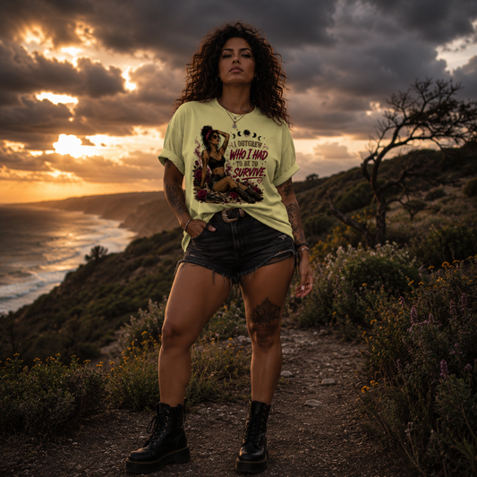 "I Outgrew Who I Had To Be To Survive" Unisex Softsyle T-Shirt
