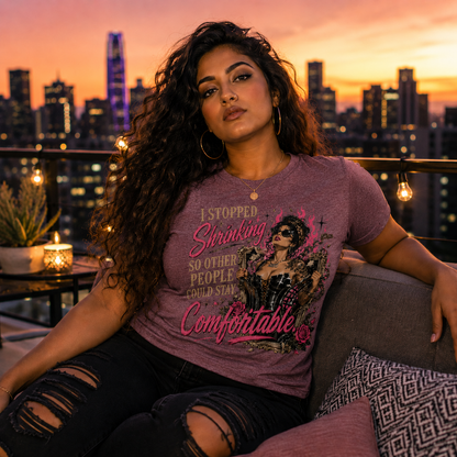 "I Stopped Shrinking So Other People Could Stay Comfortable", Unisex Softstyle T-Shirt