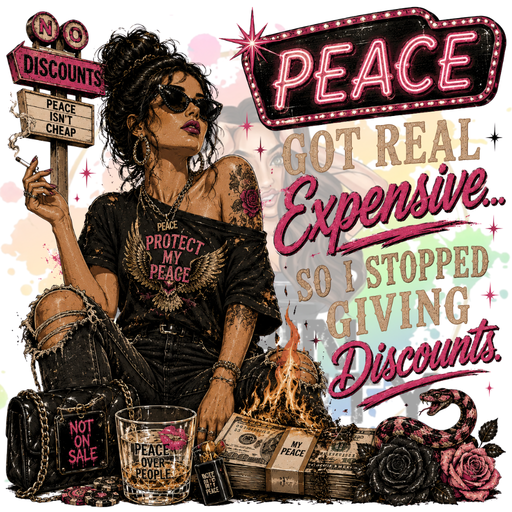 Peace Got Real Expensive So I Stopped Giving Discounts Original PNG Design By Subbin4Sanity