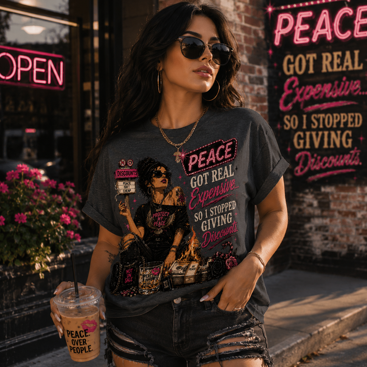 "Peace Got Real Expensive So I Stopped Giving Discounts", Unisex Softstyle T-Shirt