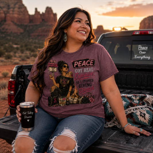 "Peace Got Real Expensive So I Stopped Giving Discounts", Unisex Softstyle T-Shirt