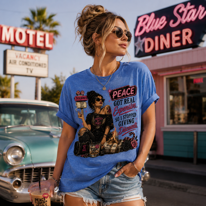 "Peace Got Real Expensive So I Stopped Giving Discounts", Unisex Softstyle T-Shirt