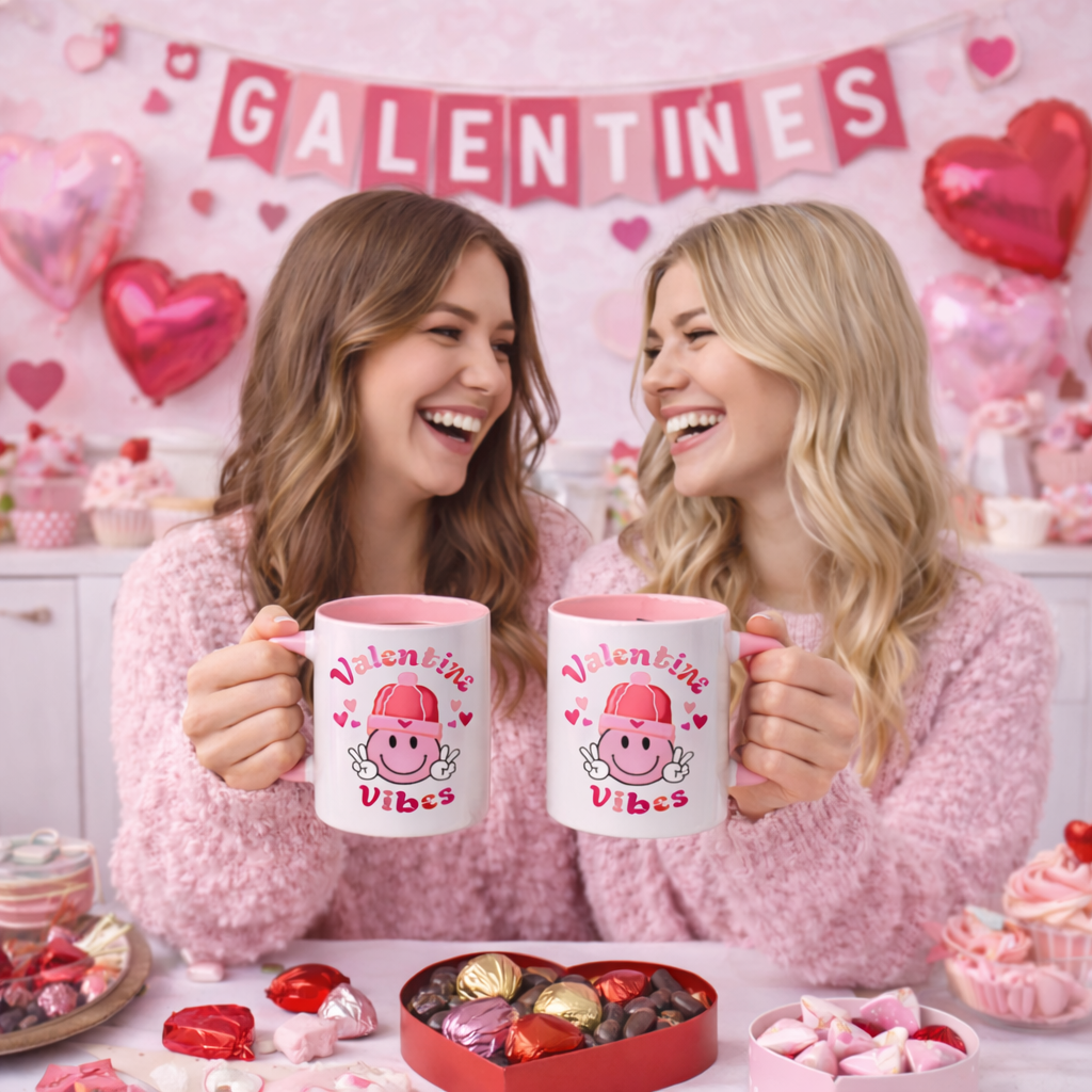 Valentines Coffee Mug, 11oz, "Valentines Vibes"