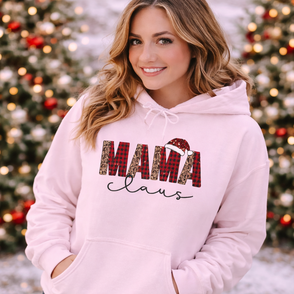 Mama Claus Hoodie | Festive Christmas Mom Pullover by Subbin4Sanity