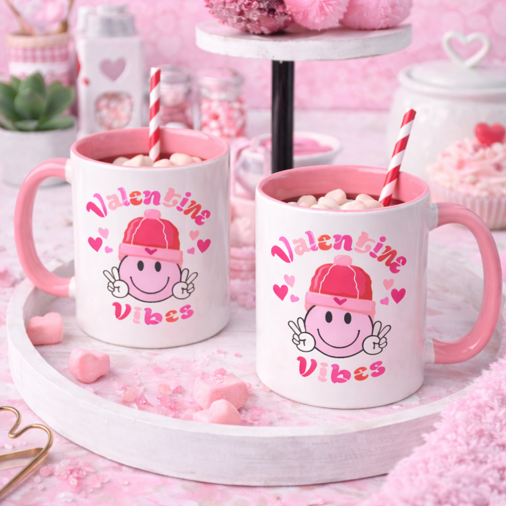 Valentines Coffee Mug, 11oz, "Valentines Vibes"