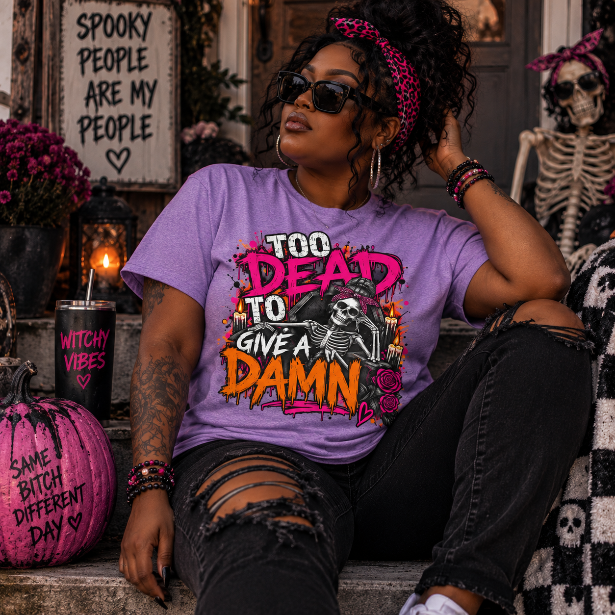 Too Dead To Give A Damn Original PNG Design By Subbin4Sanity